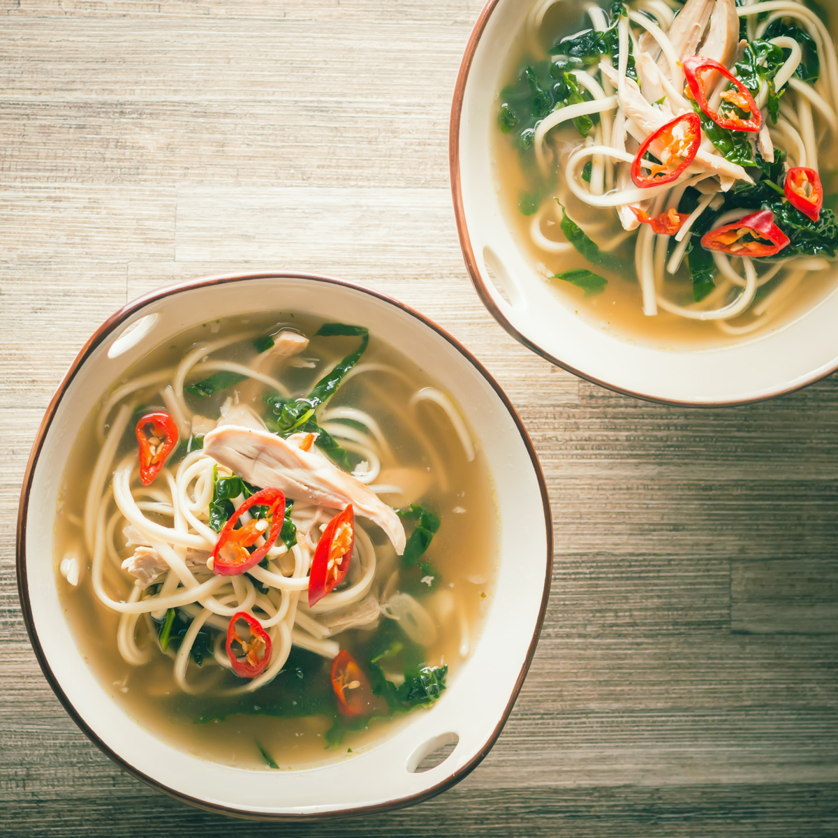 Asian Chicken Soup With Left Over Roast Chicken Krumpli