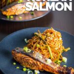 This Korean Salmon dish is so quick and simple it hurts, simply flashed under the broiler after sitting in a really tasty marinade for an hour or so.