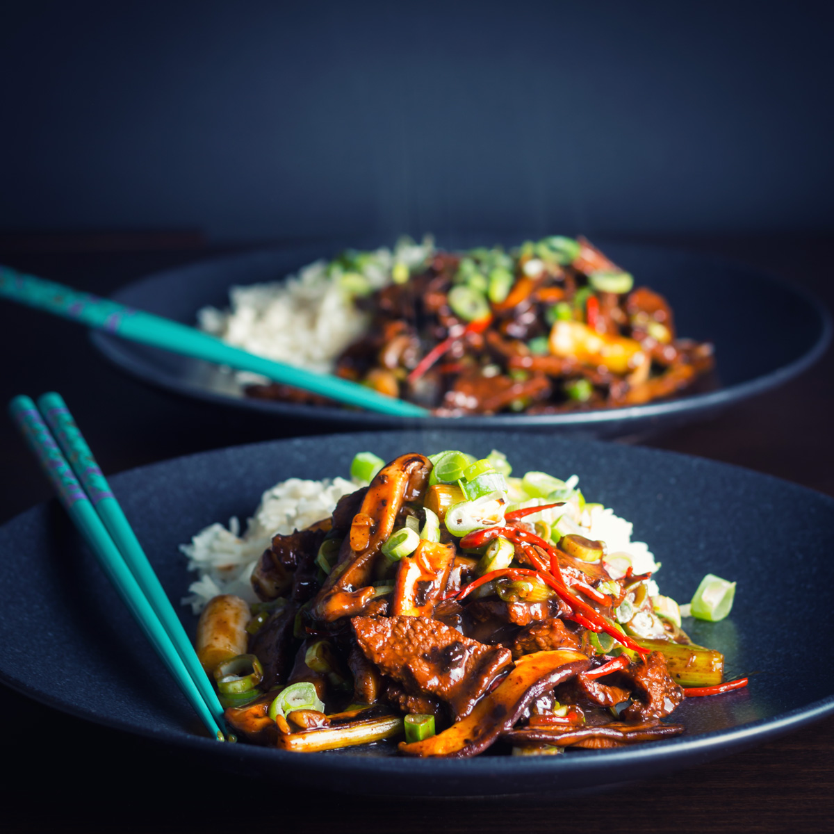 Stir Fry Beef with Shiitake Mushroom Krumpli