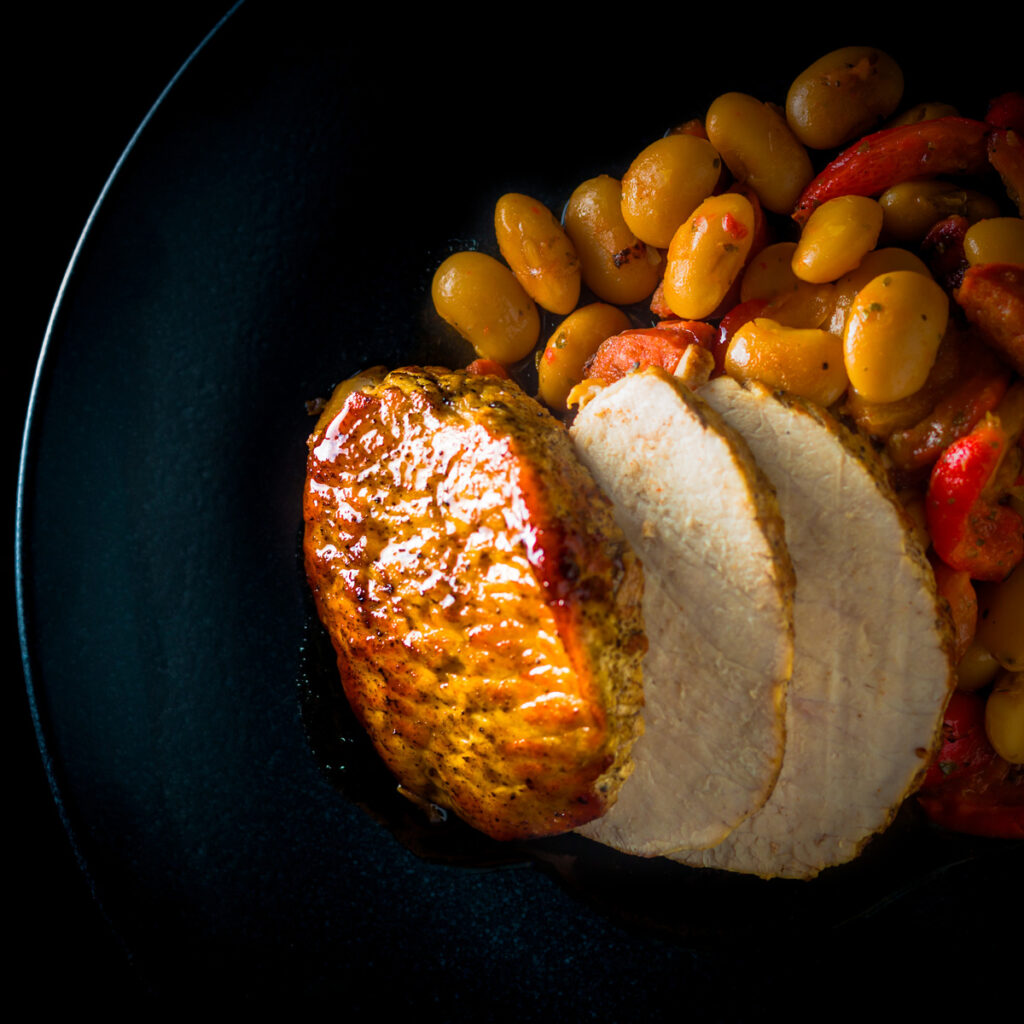 Honey Roast Pork Loin with Chorizo and Red Pepper Honey Roast Pork Loin with Chorizo and Red Pepper