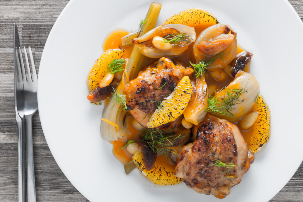 InstantPot Fruity Fennel Chicken Thighs Cooking these Fruity Fennel Chicken Thighs in an Instantpot reduces the time an old favourite slow cooker recipe cooks by 5 hours.