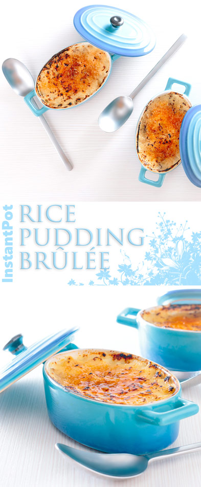 Welcome to my childhood, with a twist of course this InstantPot rice pudding has a crispy crunchy Brulee coating that would have fried my childhood mind!