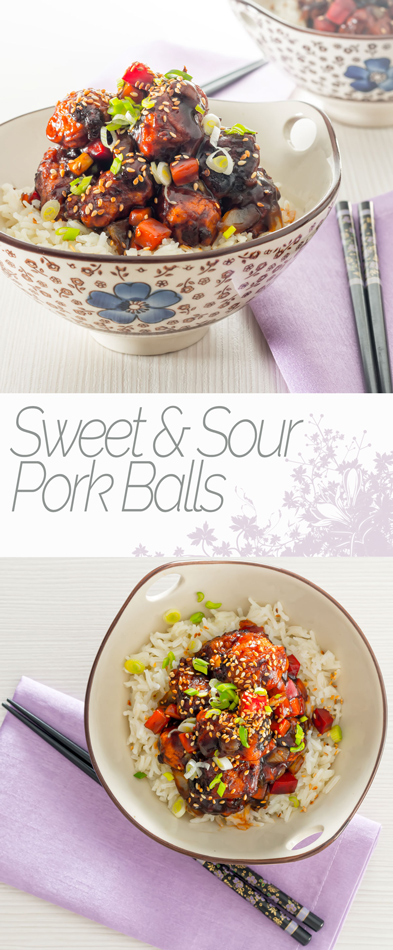 Sweet and sour pork balls were probably my introduction to Chinese food growing up in the UK, here is a version that plays homage to my memories.