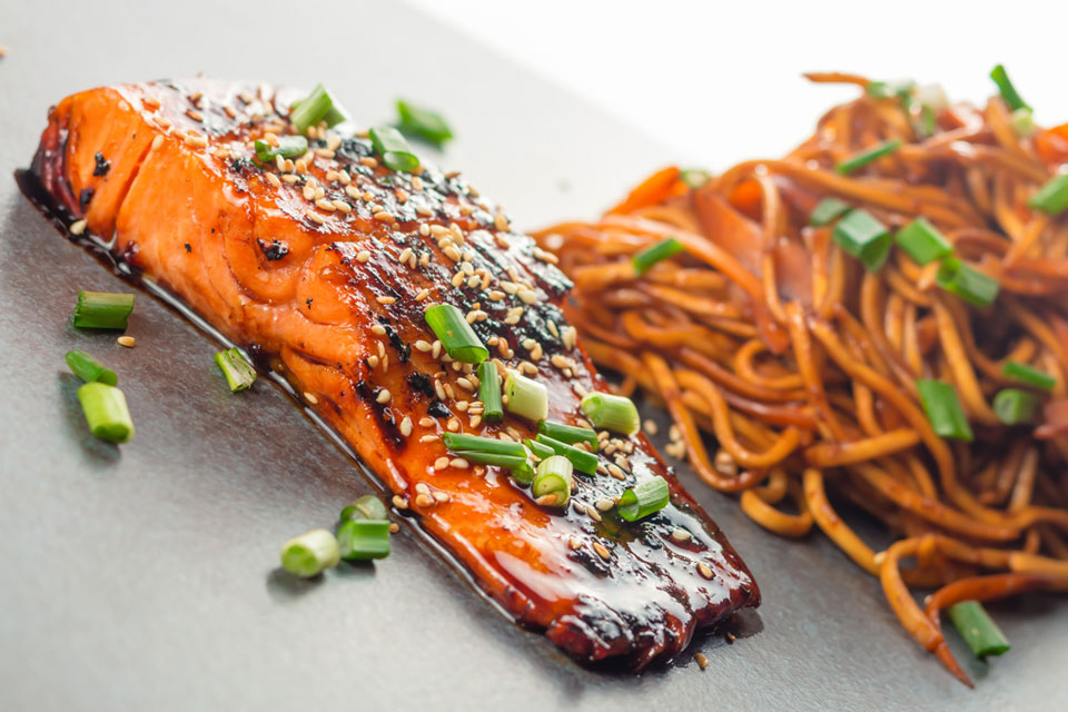 Pan Fried Teriyaki Salmon Pan fried Teriyaki Salmon is one of the most delightful and simple dishes you could ever cook, the wonderful sauce is the perfect match for the rich fish
