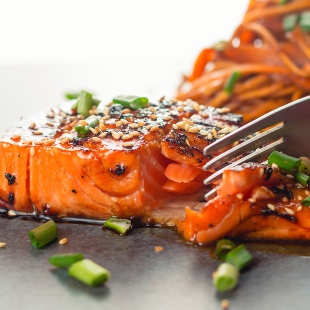 Pan Fried Teriyaki Salmon Pan fried Teriyaki Salmon is one of the most delightful and simple dishes you could ever cook, the wonderful sauce is the perfect match for the rich fish