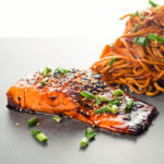 Pan fried Teriyaki Salmon is one of the most delightful and simple dishes you could ever cook, the wonderful sauce is the perfect match for the rich fish