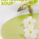 Asparagus Soup may seem a little indulgent but this cream of asparagus soup is a beautifully spring-like dish with a surprising and tasty garnish. #instantpotasparagussoup #vegatriansoup