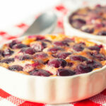 Cherry Clafoutis is a classic French Dessert dating back to the 19th Century loaded with lovely Cherries I flavour mine with a hint of almond liqueur.