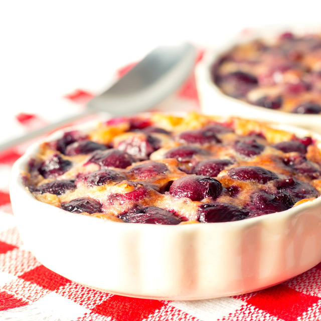 Cherry Clafoutis is a classic French Dessert dating back to the 19th Century loaded with lovely Cherries I flavour mine with a hint of almond liqueur.