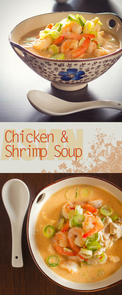 My love of soup knows no bounds and this wee chicken and shrimp soup is loaded with my favourite Asian flavours and is hot, sweet, sour and salty.