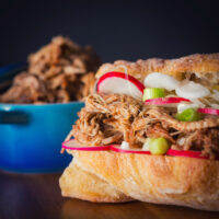 An incredibly simple long and slow cooked pulled pork makes the perfect filling for the most incredible pulled pork sandwich!