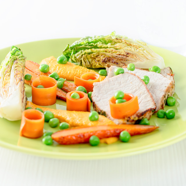 Roasted Pork Loin with Carrot This roasted pork loin with carrot recipe is a sideways look at the meat and two veg traditions of the British cooking I grew up with.