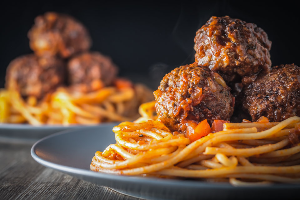 Spaghetti and Meatballs, an all time favourite that I am sure every cook has a version of, this is mine complete with pine nuts!