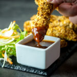 These Baked Hazelnut Chicken Tenders come bundled with a Spicy Dipping Sauce and can be munched on just 25 minutes after opening your cupboard!