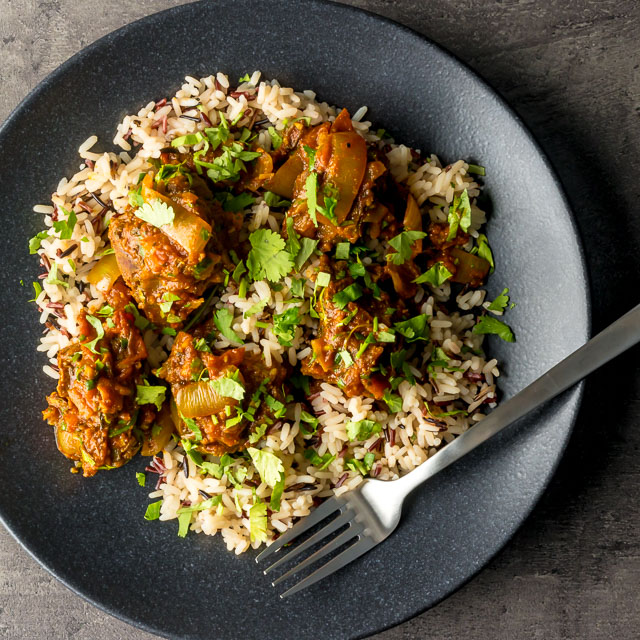 Beef Bhuna Bhuna is a perennial favourite in the British Indian Curry house and my beef bhuna works that typical thick clingy fragrant gravy heavy with fenugreek.