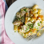 Chicken thighs provide an intense chicken flavour in this creamy lemon chicken pasta, throw in some anchovies and capers and you have a taste sensation!