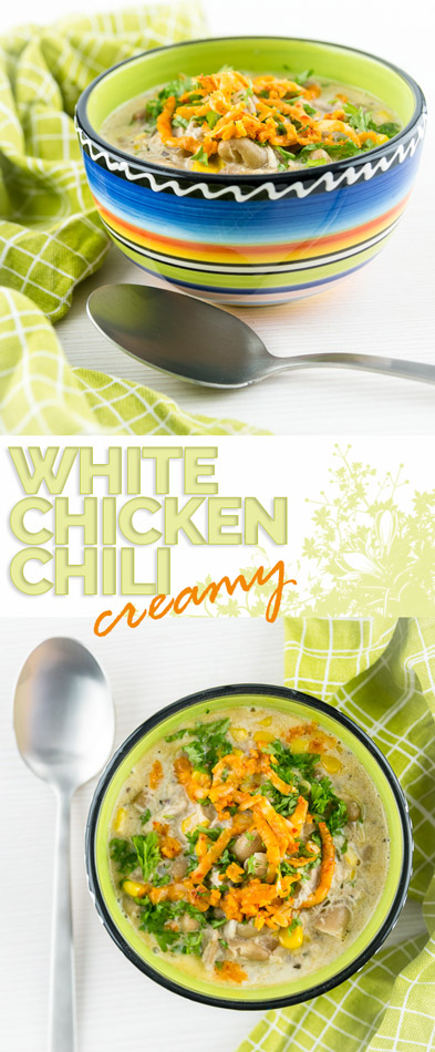 I've long been intrigued by the ideas of a creamy white chicken chili, so I went ahead and worked on my own version of this unusual spicy treat!