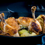 This skillet chicken dinner remind me of my childhood so much, chicken, potatoes and cabbage were always omnipresent whilst I was growing up!