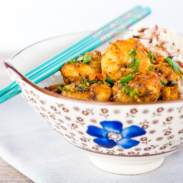 Spicy Szechuan Shrimp Stir Fry You can not beat shrimp as the king of fast food and this Spicy Szechuan Shrimp Stir Fry certainly ticks that box, 15 minutes prep and 5 minutes cooking time!