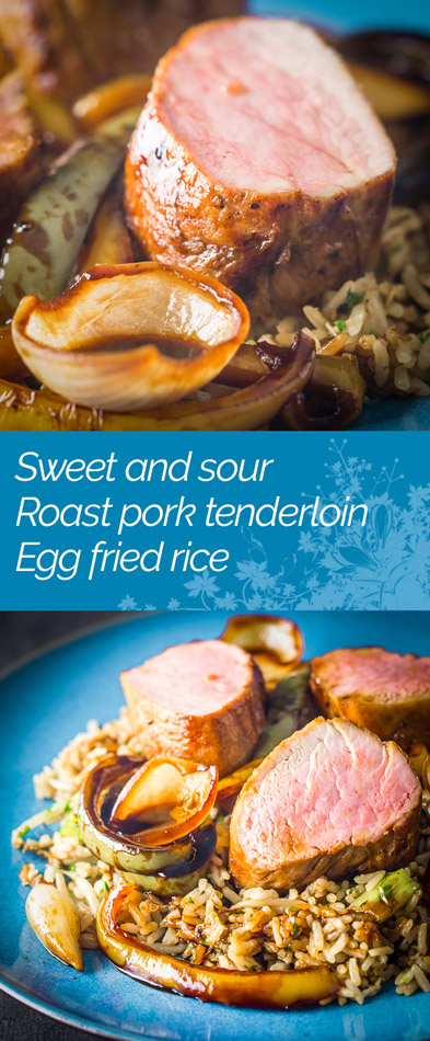 Roast pork tenderloin offers the perfect way to change up what is typically a sweet and sour stir fry dish, the pork is so tender and soft and needs just 15 minutes in the oven!