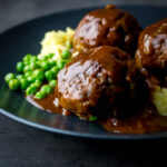 Faggots and Mash were the meatballs I grew up with a staple of the Midlands in the UK have sadly fallen out of favour but these old skool classics are still my favourite!