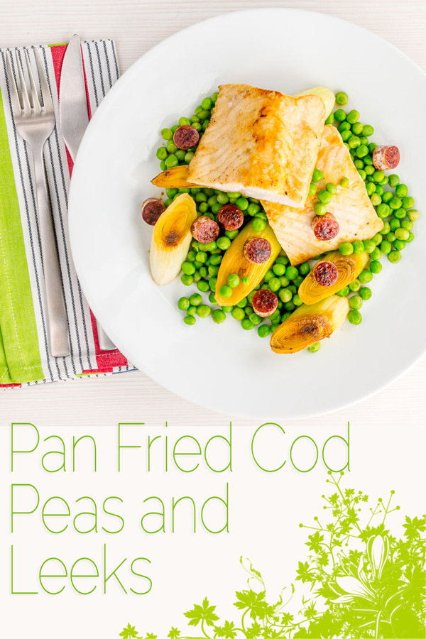 This Pan Fried Cod with Peas and Leeks is livened up with a little salami and represents the best of early spring for me, and the kicker is it is all ready in well under 30 minutes!