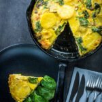 Call it what you will, potato frittata, Spanish omlette tortilla española or even tortilla de patatas you still have a great base for the most simple and frugal of meals, this one uses smoked trout and capers to push it over the edge!