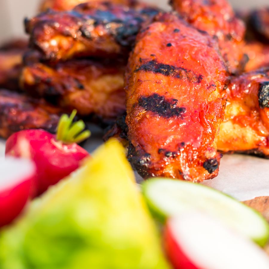 BBQ Chicken Wings are always a thing of great beauty, but the Mango Glaze on these bad boys push them right over the top and are the perfect kick-off to the BBQ Season!