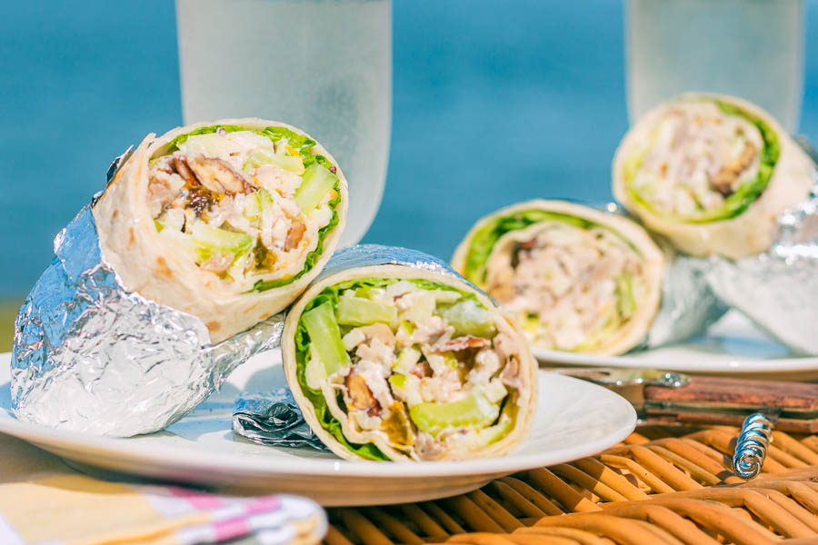 Chicken Waldorf Salad Wrap A fairly classic Waldorf salad featuring celery and apple forms the base for these picnic friendly Waldorf Salad Wraps, a fantastic summer treat!