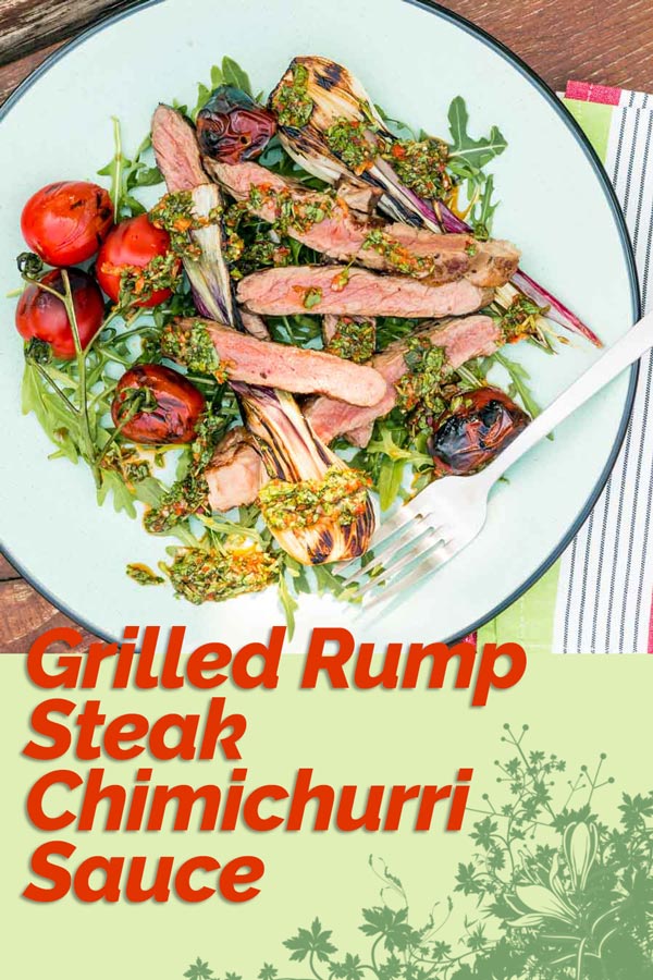 Chimichurri Sauce is the now classic Argentine and Uruguian uncooked sauce that is the perfect sauce for grilled meats and in this case, rump steak!d meats! #grilling #steak #chimichurri #beef #grillingseason #sauce #recipe #recipeoftheday #recipeideas #classicsauces