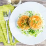 These wonderful sardine and salmon fish cakes are packed full of great spring flavours and come served with fantastic creamed leeks.
