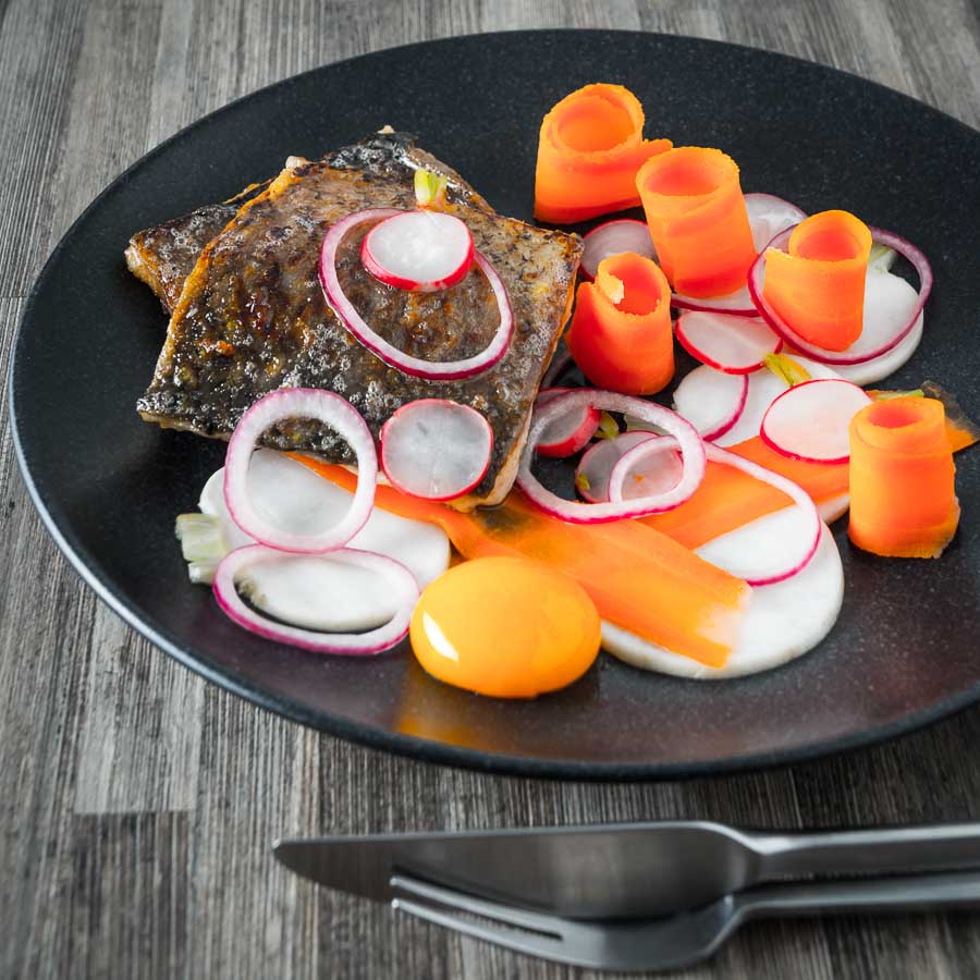 Zander or pike perch is this star of this fancy looking but deceptively simple dish served with a confit egg yolk and is ready in 30 minutes that rocks the start of spring.