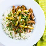 Beef with oyster sauce is an ever-green takeaway favourite, my fakeaway version is ready in just 20 minutes and features wonderful white asparagus!