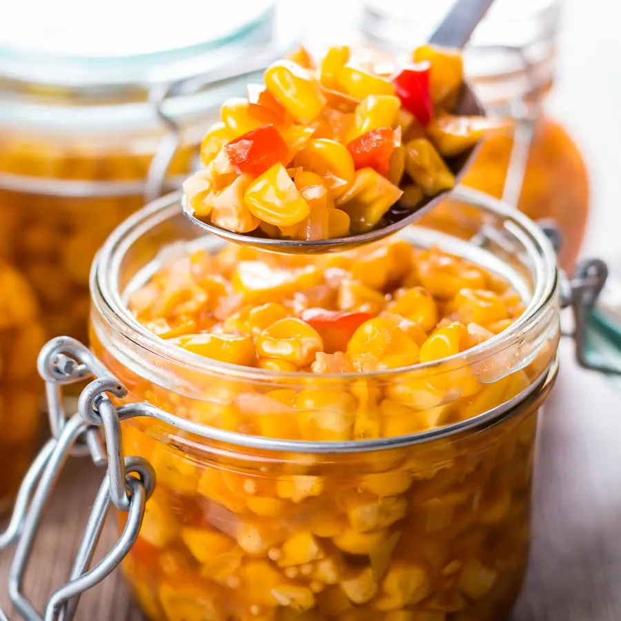 Sweetcorn Relish is my absolute favourite burger topping (although never alone), making it at home means none of the gloopy nonsense this is bright & zingy.