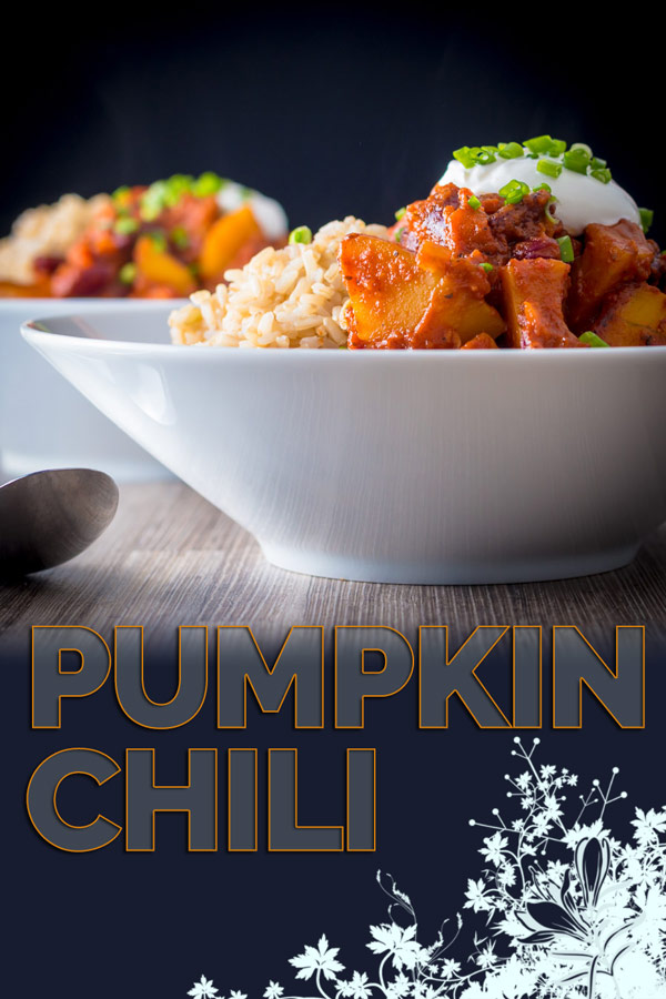 Who said chili needs beef? This spicy pumpkin chili will surprise and delight even the most committed of carnivores and may even turn a pumpkin skeptic!