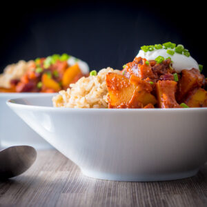Who said chili needs beef? This spicy pumpkin chili will surprise and delight even the most committed of carnivores and may even turn a pumpkin skeptic!