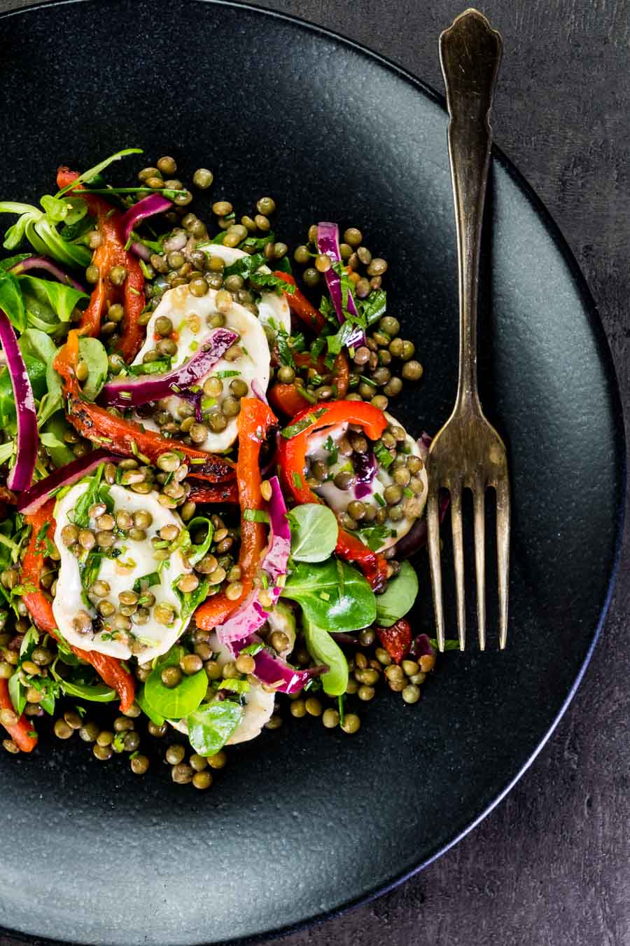 Lentil and Goat Cheese Salad