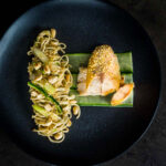 Smoked mackerel is one of my favourite ingredients and here it is joined by a glorious asian noodle salad with 'pickled' cucumbers, crunchy nuts and sesasme