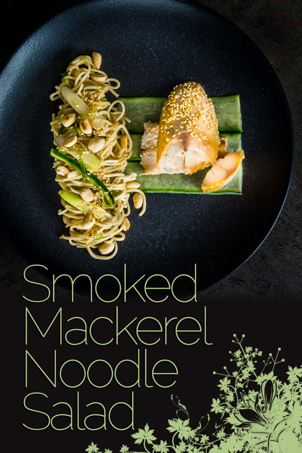 Smoked mackerel is one of my favourite ingredients and here it is joined by a glorious Asian noodle salad with 'pickled' cucumbers, crunchy nuts and sesame #salad #asiansalad #saladrecipe #coldnoodlesalad #noodlesalad #recipedieas #recipeoftheday #recipes