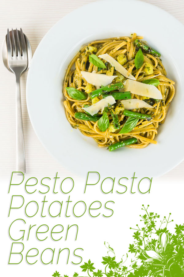 Pesto Pasta with potatoes may sound odd but it is a really popular dish in the Ligurian region of Italy, a place where pesto is very much king! #pasta #pastarecipies #vegetarianrecipes #pesto #traditionalpastarecipes #recipeideas #recipeoftheday #recipes