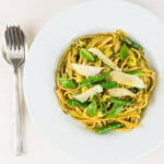 Pesto Pasta with potatoes may sound odd but it is a really popular dish in the Ligurian region of Italy, a place where pesto is very much king!