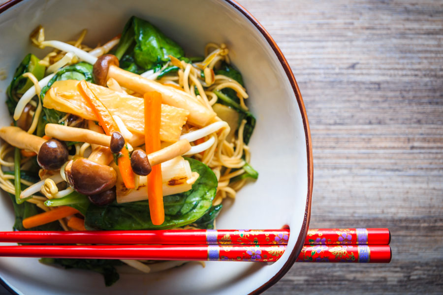My Mushroom Chow Mein as my take on the takeaway legend and being ready in 20 minutes means it is much quicker than delivery.