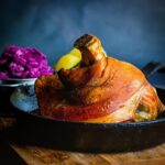 Popular across all of central Europe my version of beer roasted pork knuckle has definite Hungarian leanings with dark beer and caraway seeds.