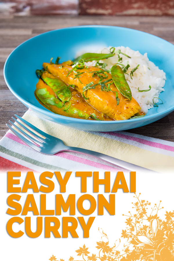 At 20 minutes from start to finish this easy Thai salmon curry is a fantastic midweek dinner that even the most rushed of families can manage! #salomnrecipe #fishrecipes #quickfishrecipes #quicksalmonrecipes #easysalmonrecipe #ishcurry #recipeideas #recipeoftheday #recipes