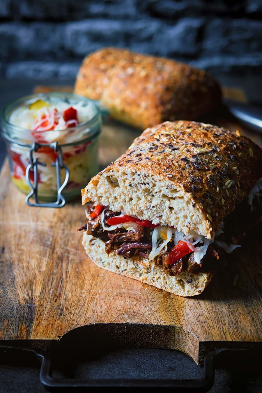 Instant Pot BBQ Pulled Beef With Csalamádé This soft and wonderfully flavoursome BBQ pulled beef is cooked in the Instant Pot and served with a quickened Hungarian pickled cabbage csalamádé.