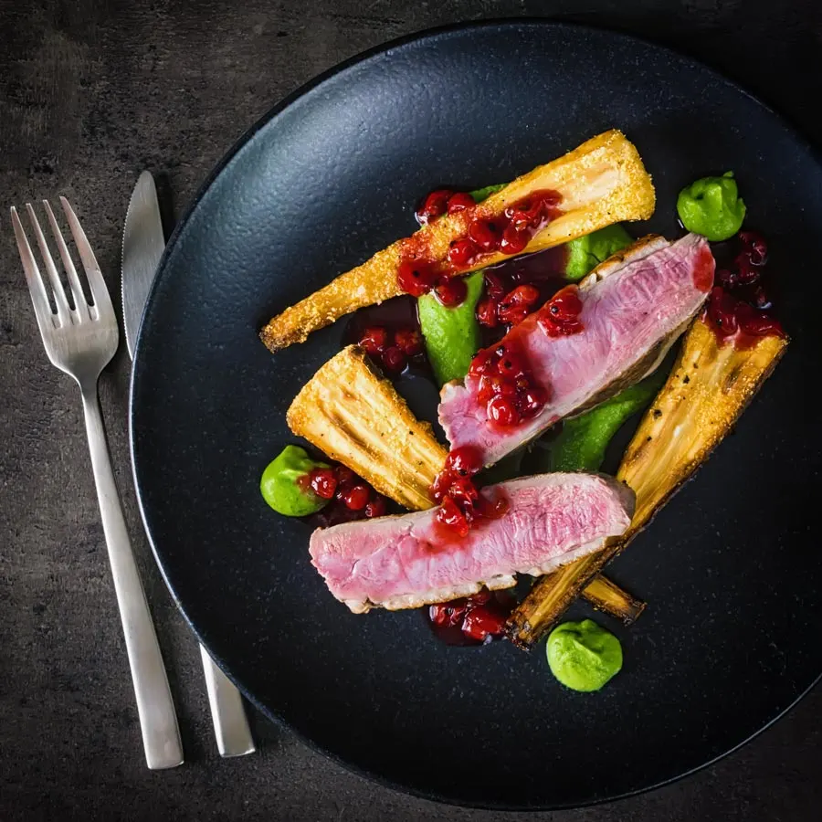 Pan Fried Duck Breast With & Honey Roast Parsnips - Krumpli
