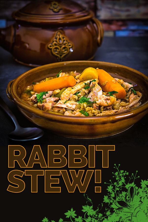 A good easy rabbit stew recipe is as old school as it gets this one is delightfully frugal, packed with flavour and features the much-underused pearl barley. #stew #stewrecipes #rabiit #rabbitrecipes #rabbitstew #tradtrionafood #recipe #recipeideas #recipeoftheday