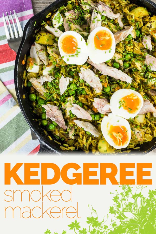 Kedgeree is an Anglo Indian dish traditionally made with smoked haddock my version uses smoked mackerel and is chock full of British Indian flavours!