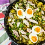 Kedgeree is an Anglo Indian dish traditionally made with smoked haddock my version uses smoked mackerel and is chock full of British Indian flavours!