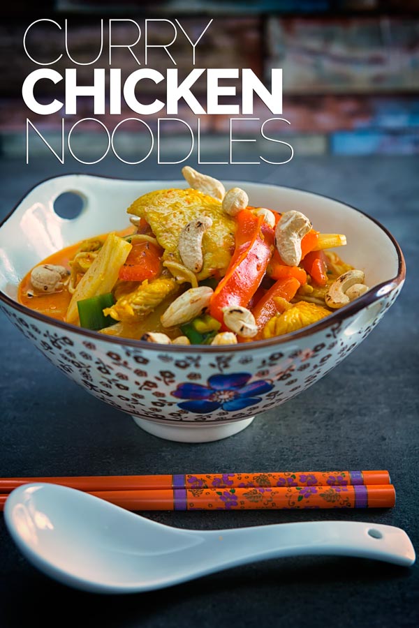 These chicken Curry Noodles are all sorts of comforting and are super simple and quick to rustle up from store cupboard ingredients! #simpledinner recipes #fastfoodrecieps #under30minutes #thaicurry #currynoodles #chickenrecipes #recipeideas #recipeoftheday #recipes